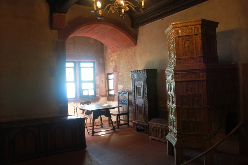 old stove, Haut-Koenigsbourg, Alsace-Lorraine, France