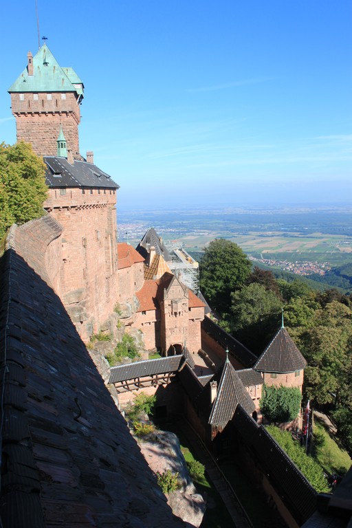 Haut-Koenigsbourg, a restored castle in the Alsace-Lorraine area of France